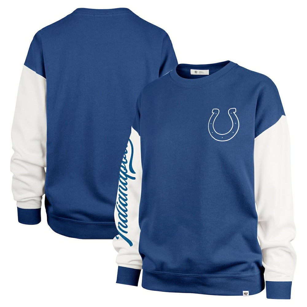Indianapolis Colts '47 Women's Double Header Rise Andie Pullover Sweatshirt | NFL On sale