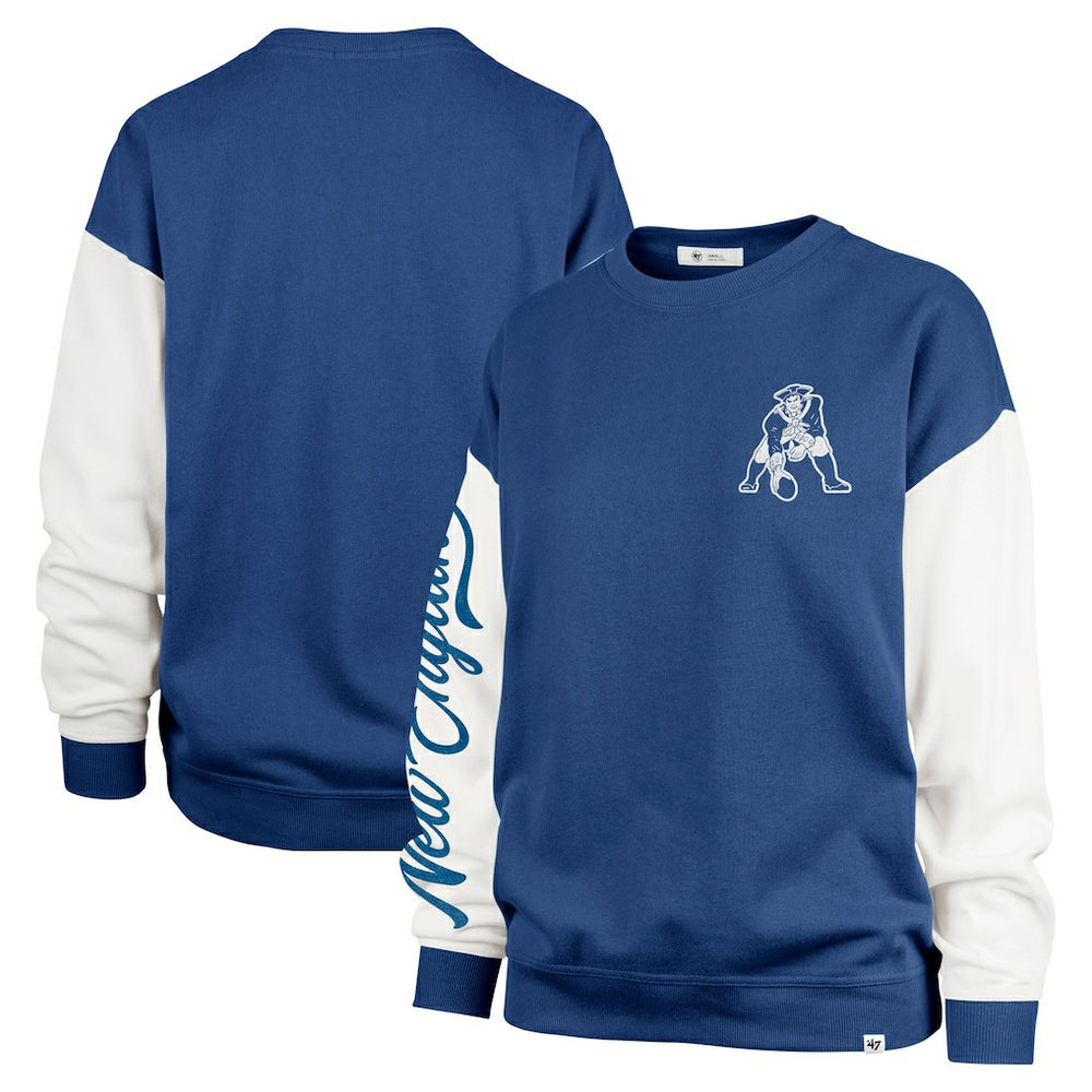 New England Patriots '47 Women's Double Header Rise Andie Pullover Sweatshirt | NFL Online