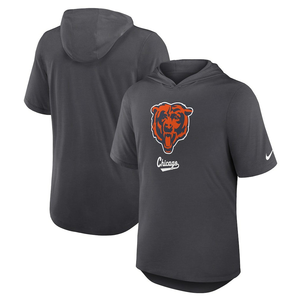 Chicago Bears Tri-Blend Performance Hoodie T-Shirt | NFL Outlet
