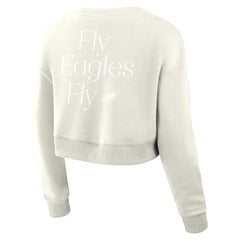 Philadelphia Eagles Women's Studio Tri-Blend Cropped Pullover Sweatshirt | NFL Near me