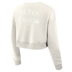 Cincinnati Bengals Women's Studio Tri-Blend Cropped Pullover Sweatshirt | NFL Online