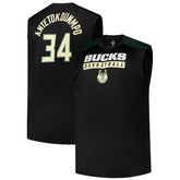 Black Giannis Antetokounmpo Milwaukee Bucks Profile Big & Tall Player Muscle Tank | NBA