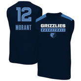 Navy Ja Morant Memphis Grizzlies Profile Big & Tall Player Muscle Tank | NBA