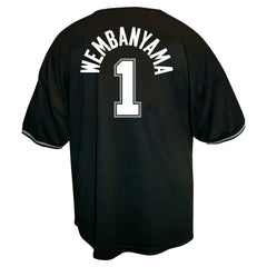 Black Victor Wembanyama San Antonio Spurs Profile Big & Tall Name & Number Button-Up Jersey | NBA