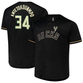 Black Giannis Antetokounmpo Milwaukee Bucks Profile Big & Tall Name & Number Button-Up Jersey | NBA