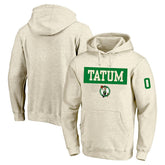 Cream Jayson Tatum Boston Celtics Profile Big & Tall Player Double Face Tri-Blend Pullover Hoodie | NBA