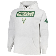 Ash Giannis Antetokounmpo Milwaukee Bucks Profile Big & Tall Player Double Face Tri-Blend Pullover Hoodie | NBA
