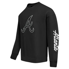 Atlanta Braves Pro Standard Paint The City Dropped Shoulder Pullover Sweatshirt - MLB Pullover