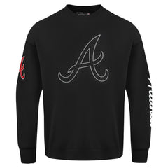 Atlanta Braves Pro Standard Paint The City Dropped Shoulder Pullover Sweatshirt - MLB Pullover