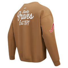 Atlanta Braves Pro Standard Paint The City Dropped Shoulder Pullover Sweatshirt - MLB Pullover