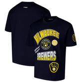 Milwaukee Brewers Pro Standard Turn It Up Dropped Shoulder T-Shirt - MLB T-shirts