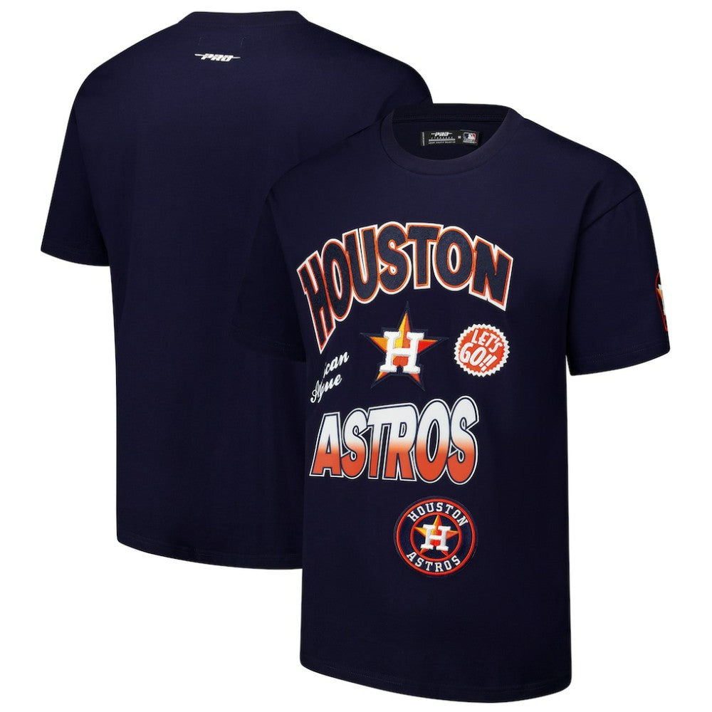 Houston Astros Pro Standard Turn It Up Dropped Shoulder T-Shirt - MLB T-shirts