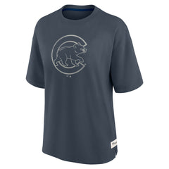Chicago Cubs Fanatics Women's Oversized Elements Raw Edge Future Ground T-Shirt - MLB T-shirts