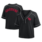 Cleveland Guardians Fanatics Women's Oversized Champ Game Cropped V-Neck T-Shirt - MLB T-shirts