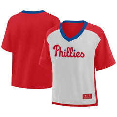 Philadelphia Phillies Fanatics Oversized Race To Win V-Neck T-Shirt - MLB T-shirts