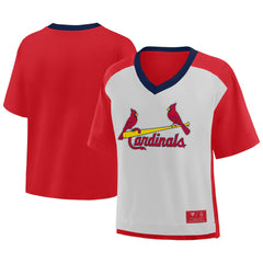 St. Louis Cardinals Fanatics Oversized Race To Win V-Neck T-Shirt - MLB T-shirts