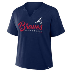 Atlanta Braves Fanatics Women's Fan Fave Stadium Slub Boxy T-Shirt - MLB T-shirts