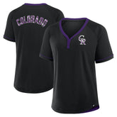 Colorado Rockies Fanatics Women's League Diva Star Raglan V-Neck T-Shirt - MLB T-shirts