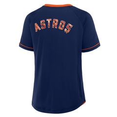 Houston Astros Fanatics Women's League Diva Star Raglan V-Neck T-Shirt - MLB T-shirts