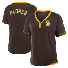 San Diego Padres Fanatics Women's League Diva Star Raglan V-Neck T-Shirt - MLB T-shirts