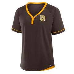 San Diego Padres Fanatics Women's League Diva Star Raglan V-Neck T-Shirt - MLB T-shirts