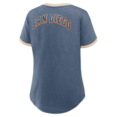 San Diego Padres Fanatics Women's Binge Worthy Stadium Slub V-Neck T-Shirt - MLB T-shirts