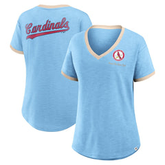 St. Louis Cardinals Fanatics Women's Binge Worthy Stadium Slub V-Neck T-Shirt - MLB T-shirts