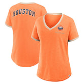 Houston Astros Fanatics Women's Binge Worthy Stadium Slub V-Neck T-Shirt - MLB T-shirts
