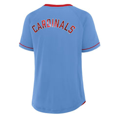 St. Louis Cardinals Fanatics Women's Cooperstown Collection League Diva V-Neck T-Shirt - MLB T-shirts