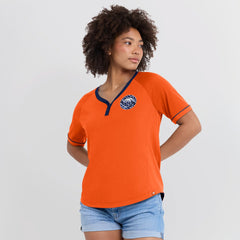 Houston Astros Fanatics Women's Cooperstown Collection League Diva Raglan V-Neck T-Shirt - MLB T-shirts