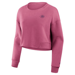 Cincinnati Reds Fanatics Women's Studio Cropped Pullover Sweatshirt - MLB Pullover