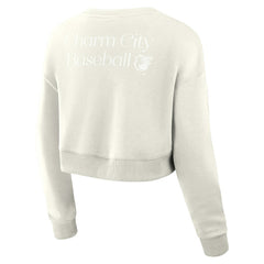 Baltimore Orioles Fanatics Women's Studio Cropped Pullover Sweatshirt - MLB Pullover