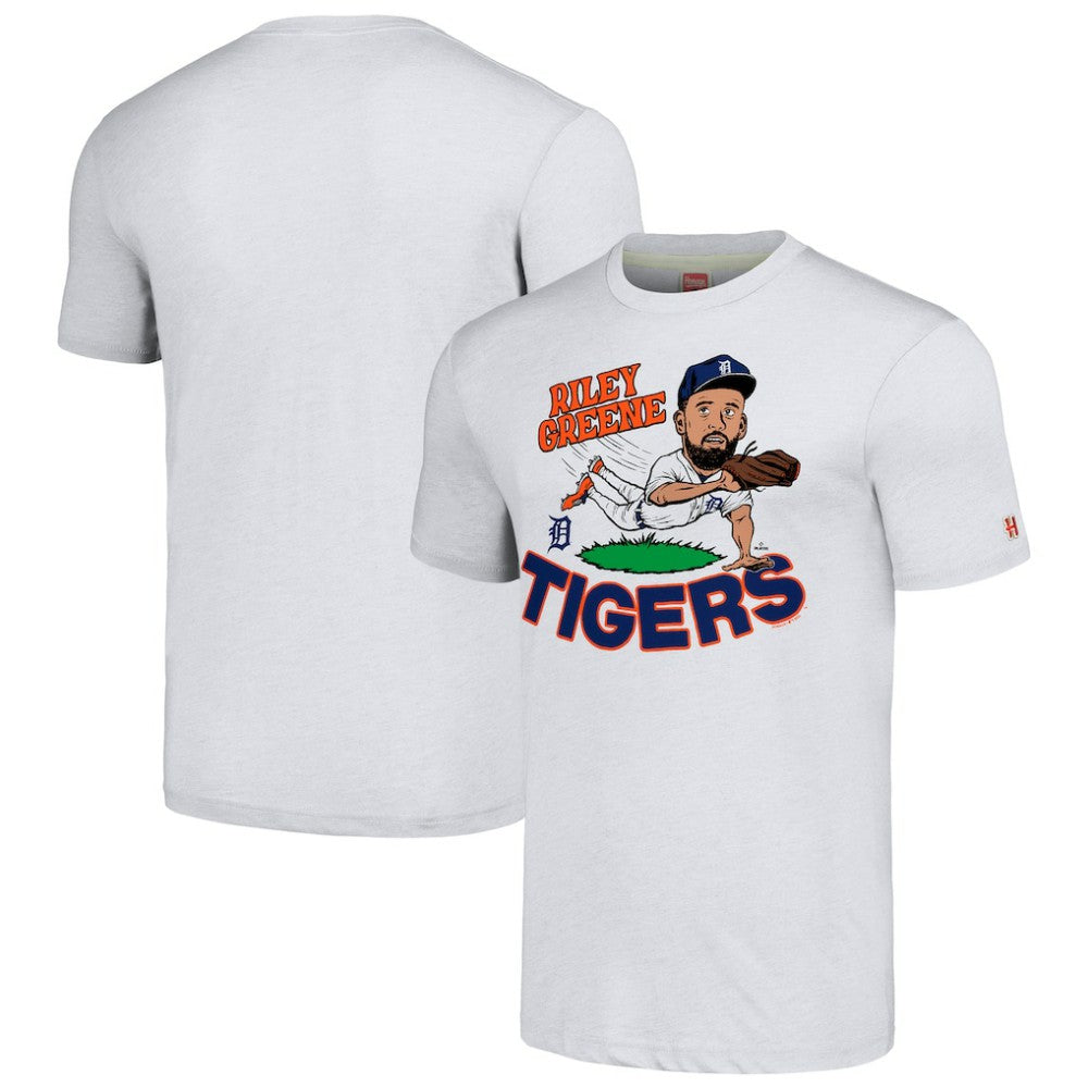Riley Greene Detroit Tigers Homage Caricature Player Tri-Blend T-Shirt - MLB T-shirts