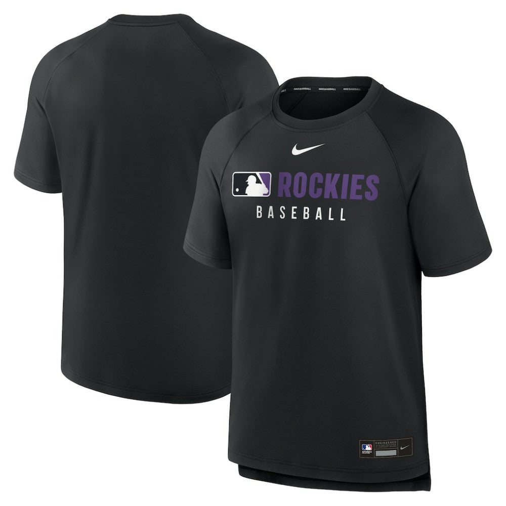 Colorado Rockies Nike Authentic Collection Pregame Raglan Dri-FIT T-Shirt - MLB T-shirts