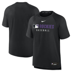 Colorado Rockies Nike Authentic Collection Pregame Raglan Dri-FIT T-Shirt - MLB T-shirts