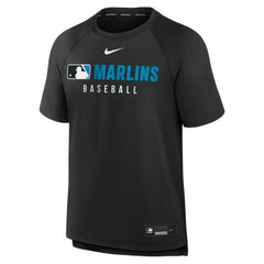 Miami Marlins Nike Authentic Collection Pregame Raglan Dri-FIT T-Shirt - MLB T-shirts