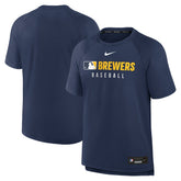 Milwaukee Brewers Nike Authentic Collection Pregame Raglan Dri-FIT T-Shirt - MLB T-shirts