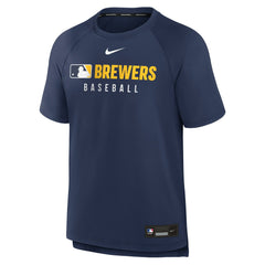 Milwaukee Brewers Nike Authentic Collection Pregame Raglan Dri-FIT T-Shirt - MLB T-shirts