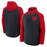 Washington Nationals Nike Authentic Collection Raglan Performance Full-Zip Jacket - MLB Jackets