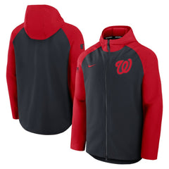 Washington Nationals Nike Authentic Collection Raglan Performance Full-Zip Jacket - MLB Jackets
