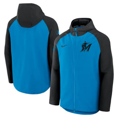 Miami Marlins Nike Authentic Collection Raglan Performance Full-Zip Jacket - MLB Jackets