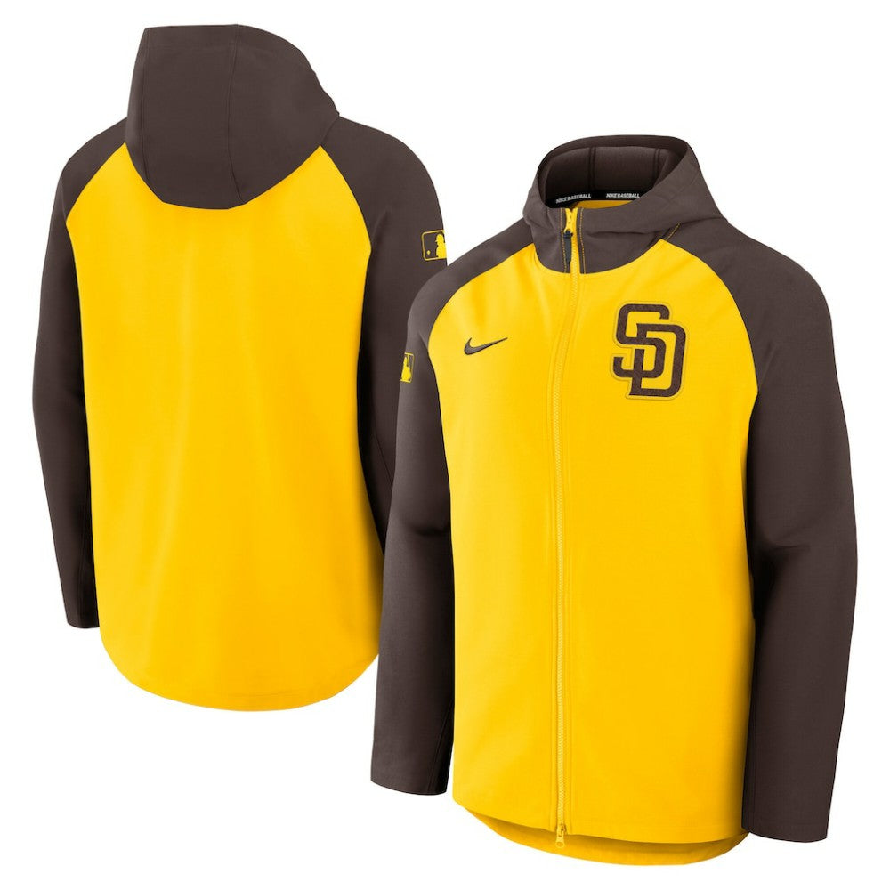 San Diego Padres Nike Authentic Collection Raglan Performance Full-Zip Jacket - MLB Jackets