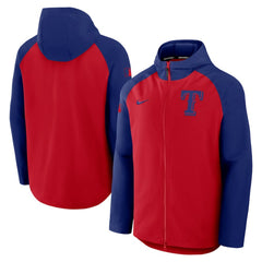 Texas Rangers Nike Authentic Collection Raglan Performance Full-Zip Jacket - MLB Jackets