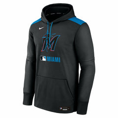 Miami Marlins Nike Authentic Collection Performance Pullover Hoodie - MLB Hoodies