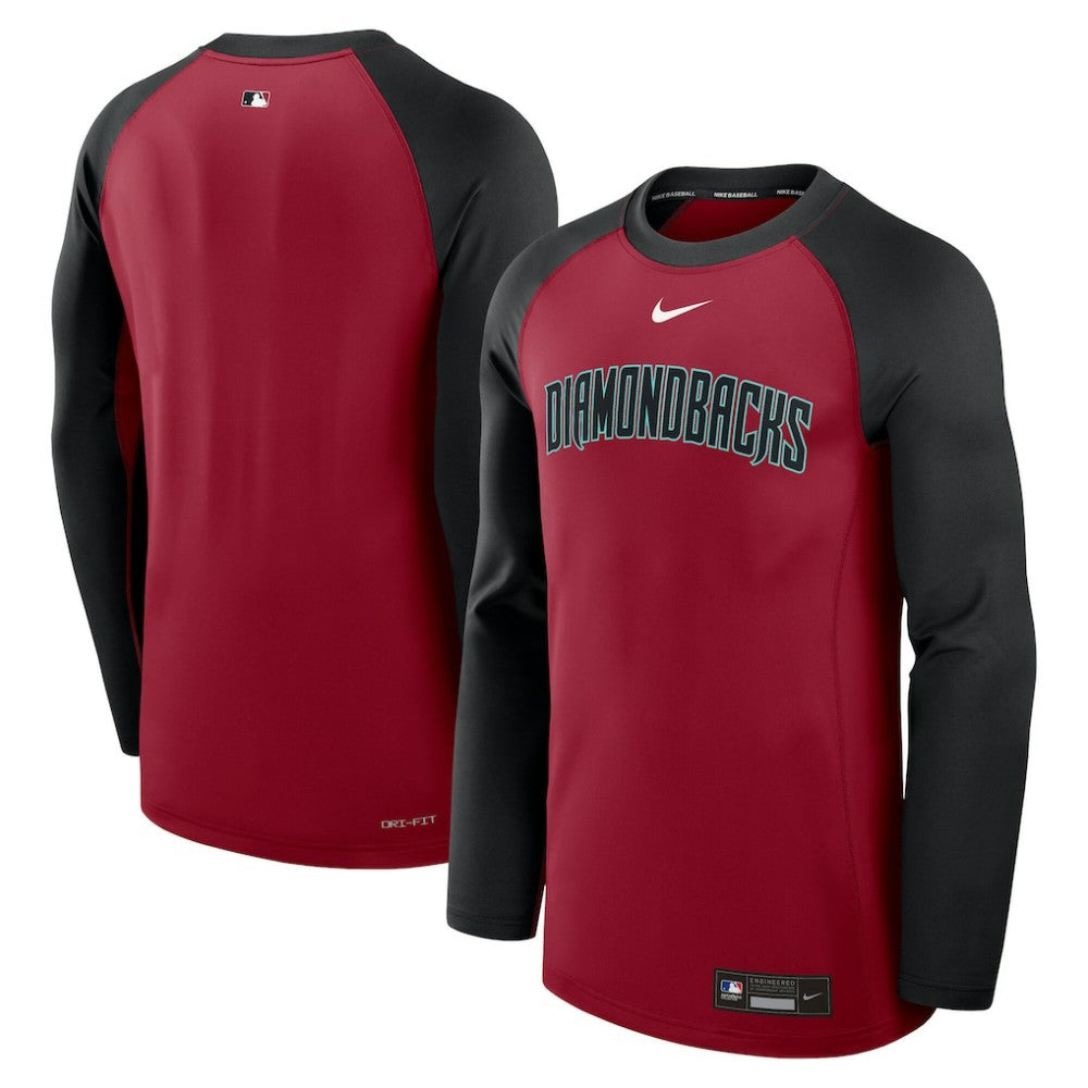 Arizona Diamondbacks Nike Authentic Collection Game Time Raglan Dri-FIT Long Sleeve T-Shirt - MLB T-shirts