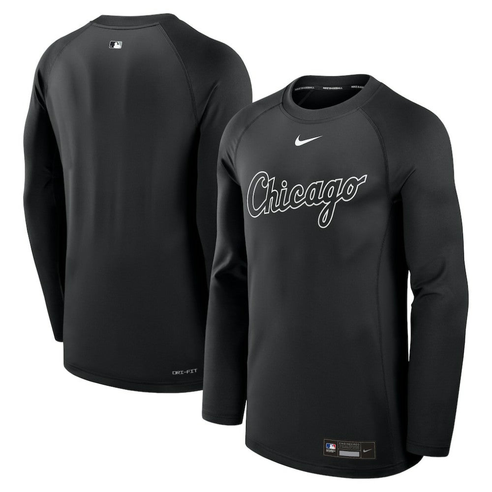 Chicago White Sox Nike Authentic Collection Game Time Raglan Dri-FIT Long Sleeve T-Shirt - MLB T-shirts