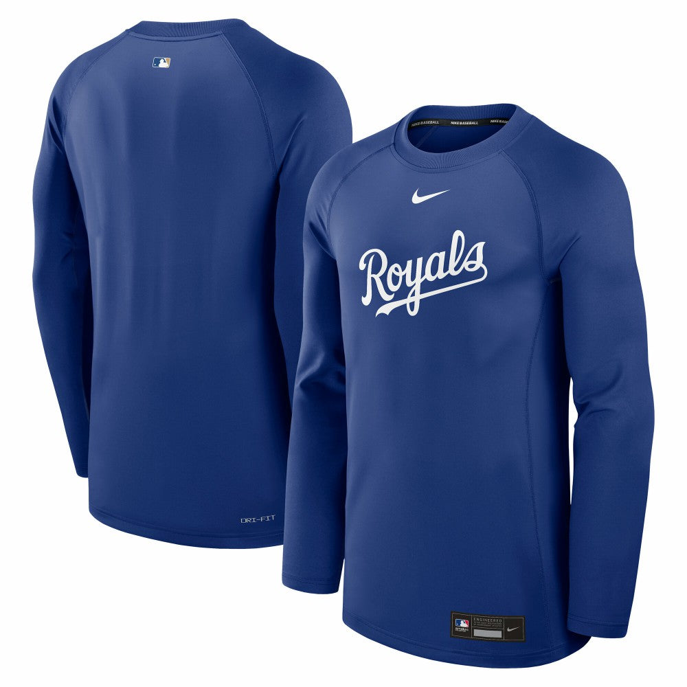 Kansas City Royals Nike Authentic Collection Game Time Raglan Dri-FIT Long Sleeve T-Shirt - MLB T-shirts