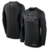 Colorado Rockies Nike Authentic Collection Game Time Raglan Dri-FIT Long Sleeve T-Shirt - MLB T-shirts