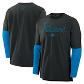 Miami Marlins Nike Authentic Collection Player Dri-FIT Lightweight Pullover - MLB Pullover