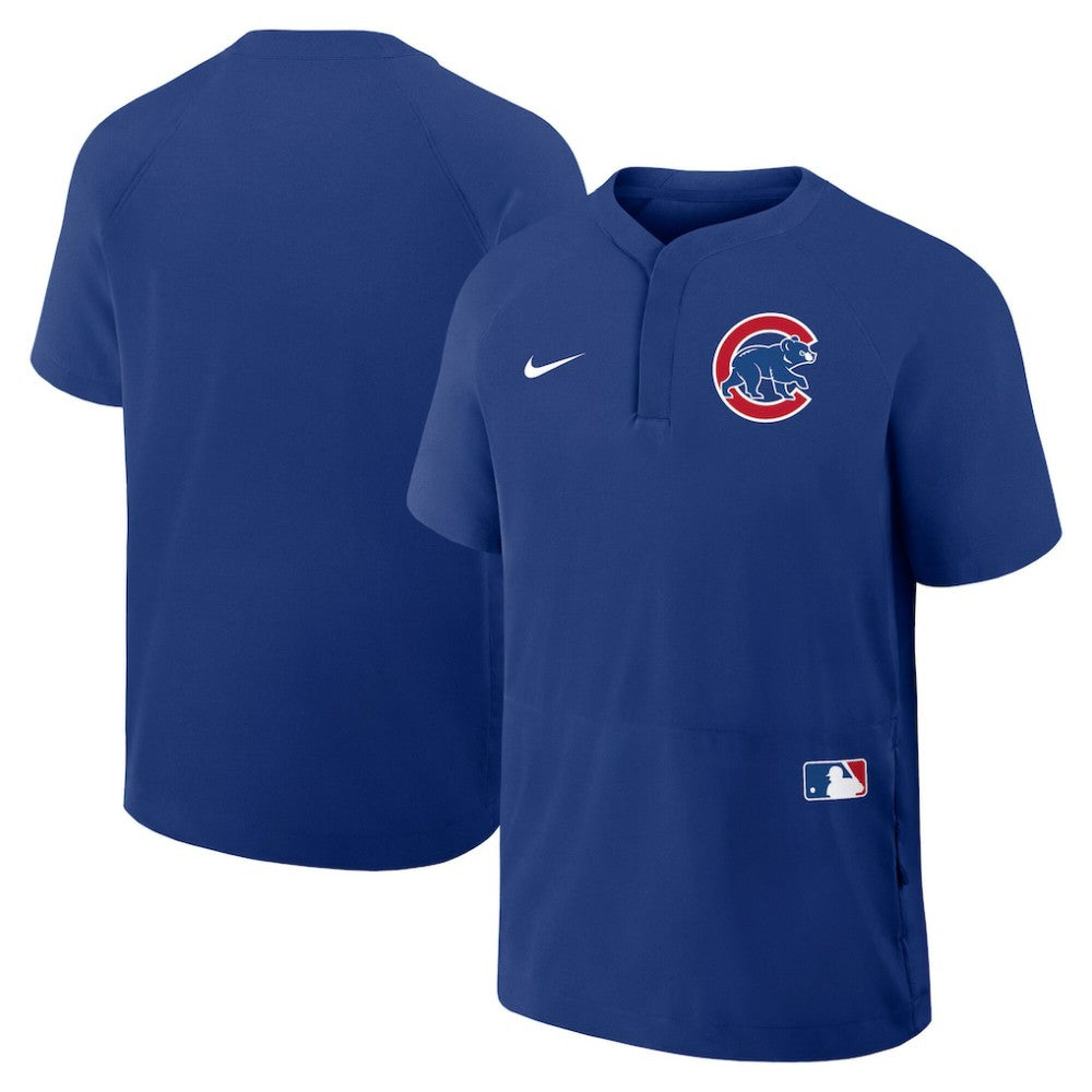 Chicago Cubs Nike Authentic Collection Raglan Short Sleeve Windshirt - MLB